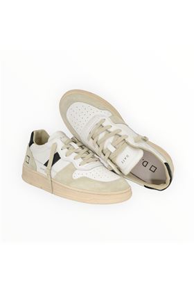 Sneaker uomo  in pelle colore bianco DATE | COURT 2.0-WHITE BLACK